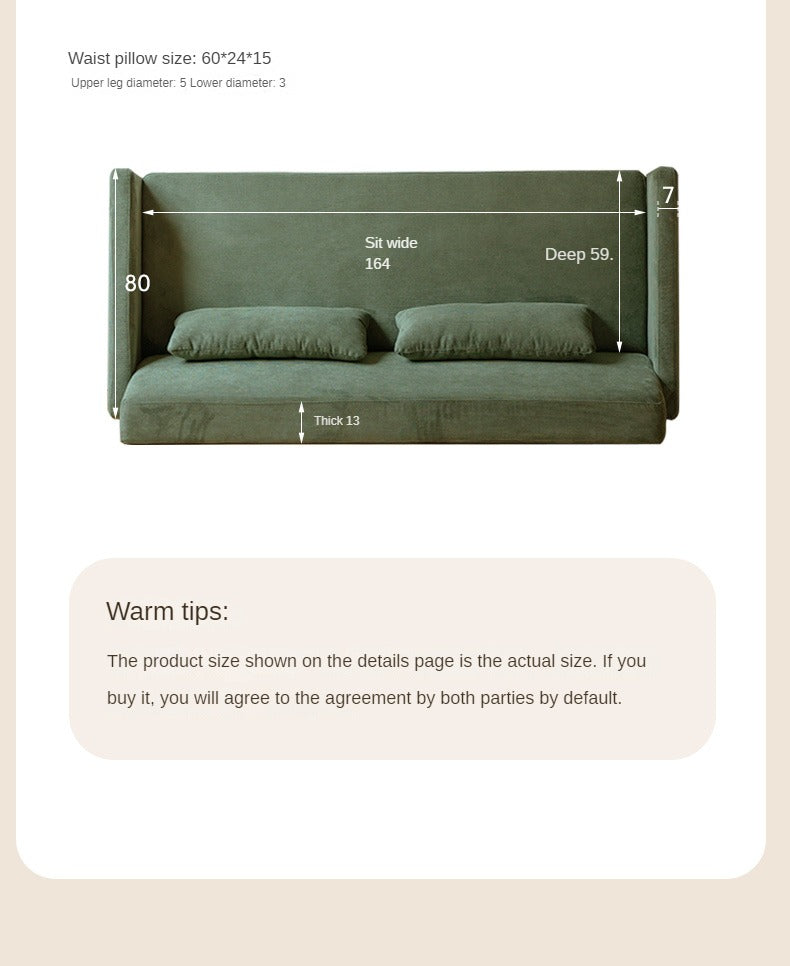 Fabric Modern Straight Retro Three Seater Sofa.