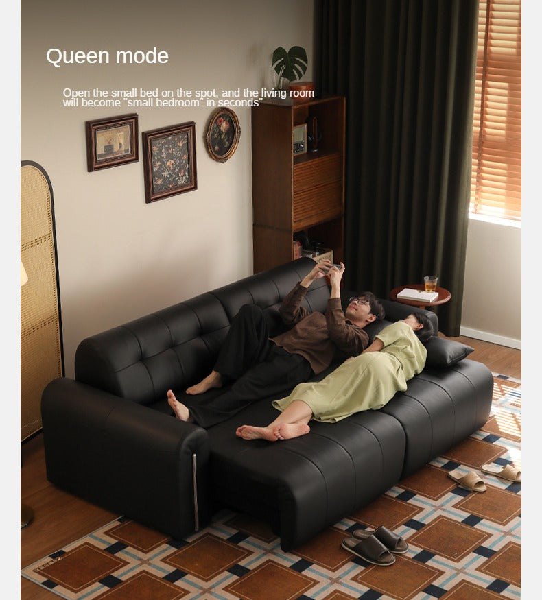 Fabric Electric Italian Style Sitting and Sleeping Sofa.