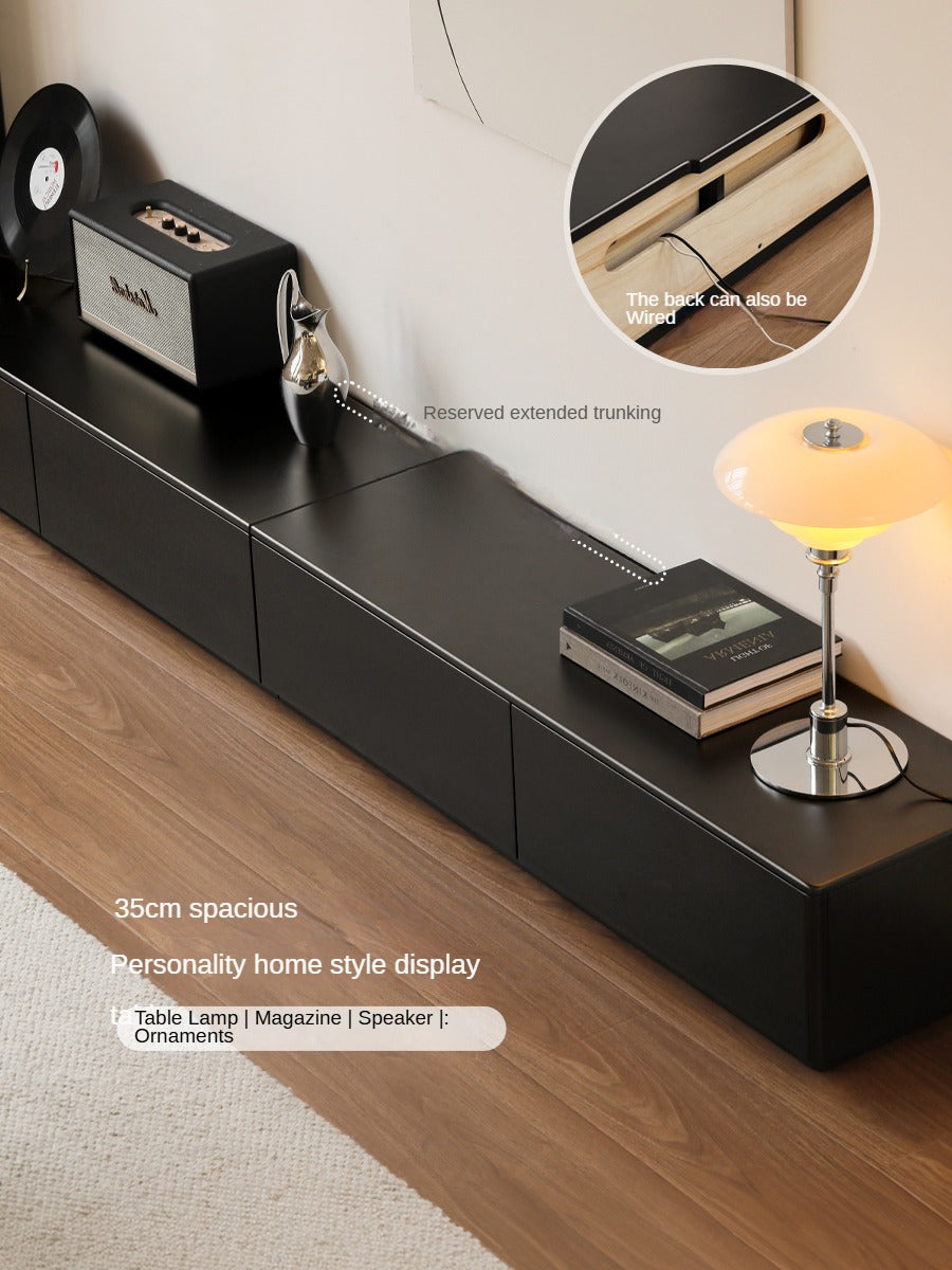 Poplar Solid Wood Floor Storage TV Cabinet.