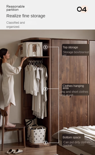 Black Walnut Solid Wood Storage Rack Floor Corner Hanger.