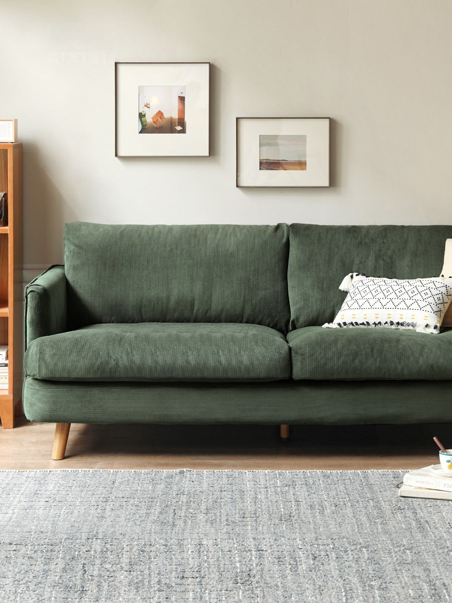 Velvet Retro Straight-row Sofa