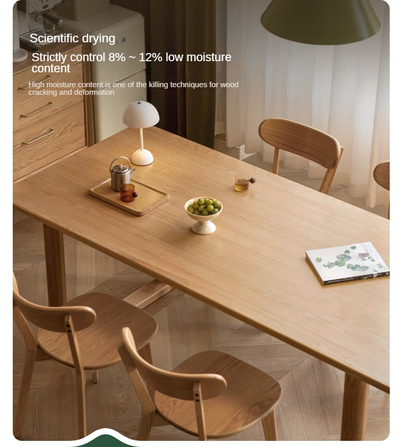 Oak Solid Wood Large Plate Dining Table