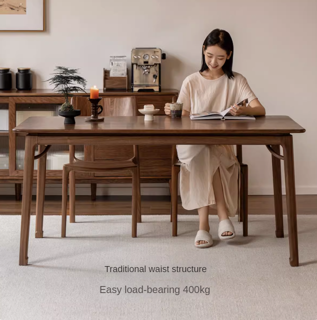 Black Walnut, Ash Solid Wood North American Dining Table
