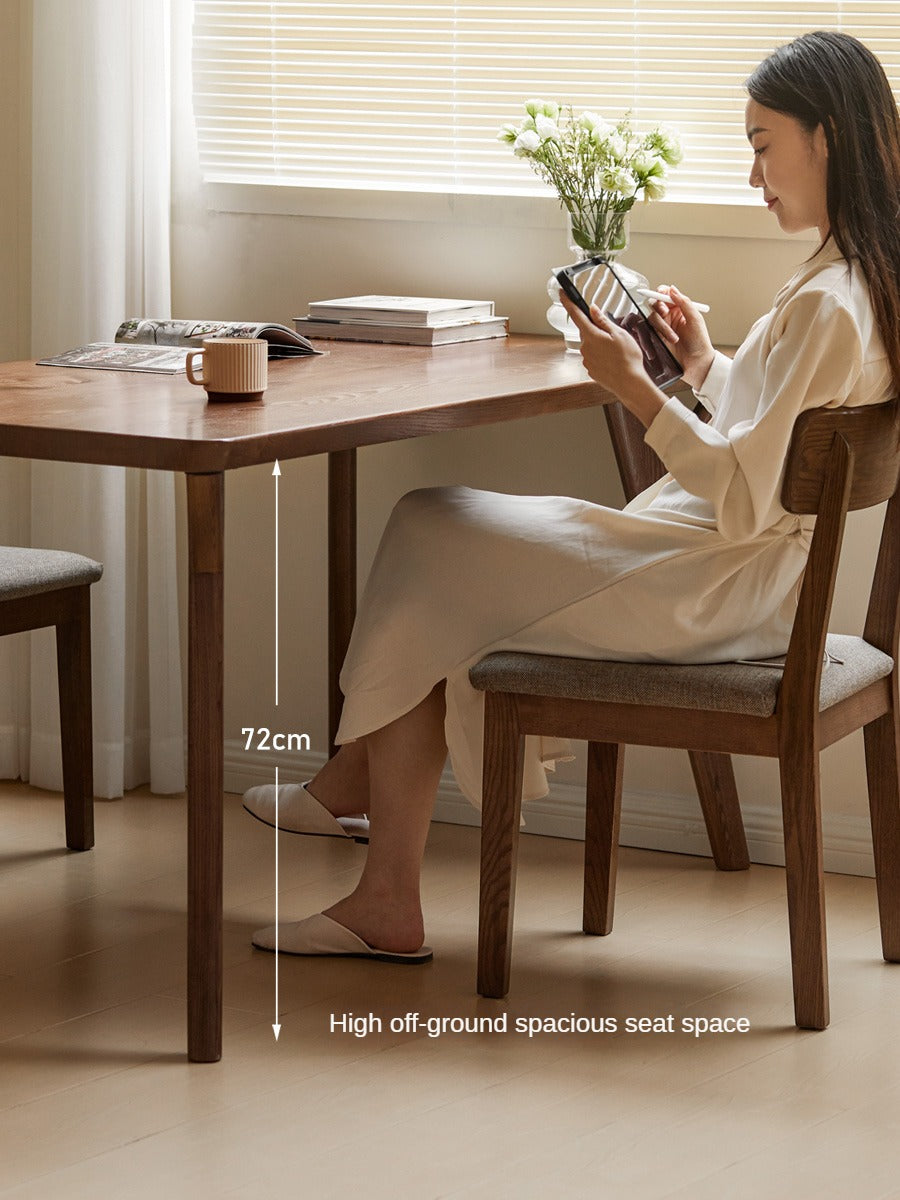 Ash Solid Wood Rectangular Dining Table