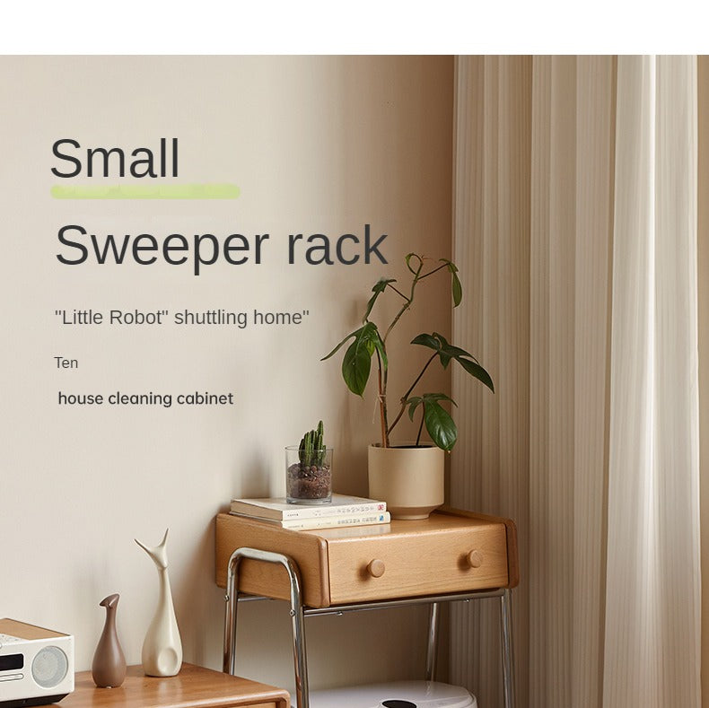 Oak Solid Wooden Edge Cabinet, Cute Robot Shape