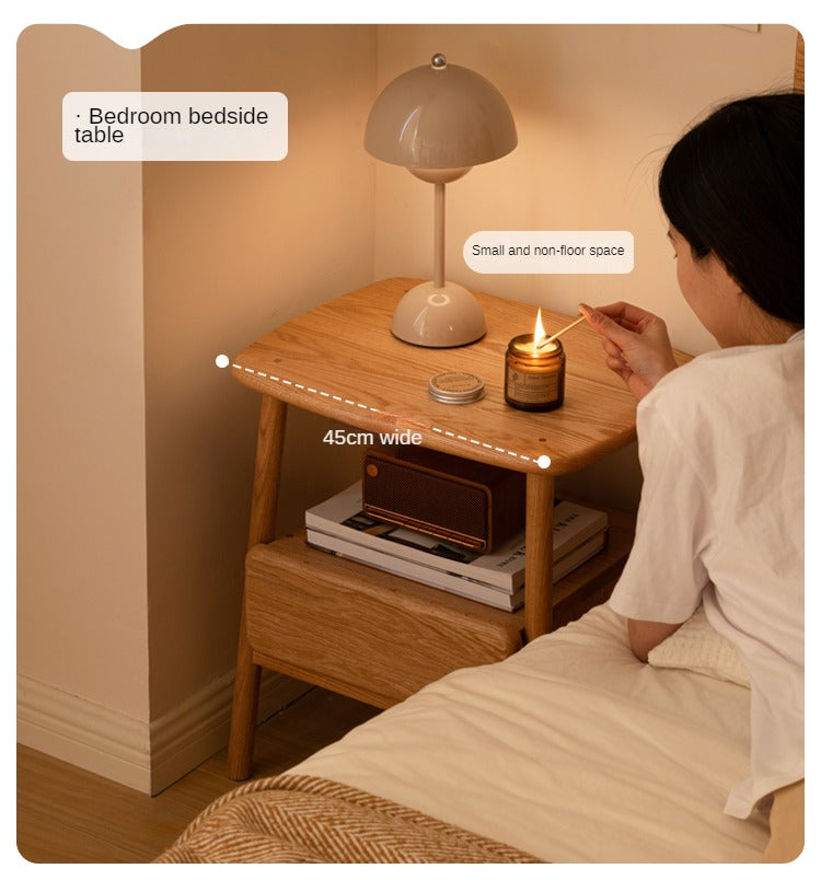 Oak, Beech Solid Wood Nightstand
