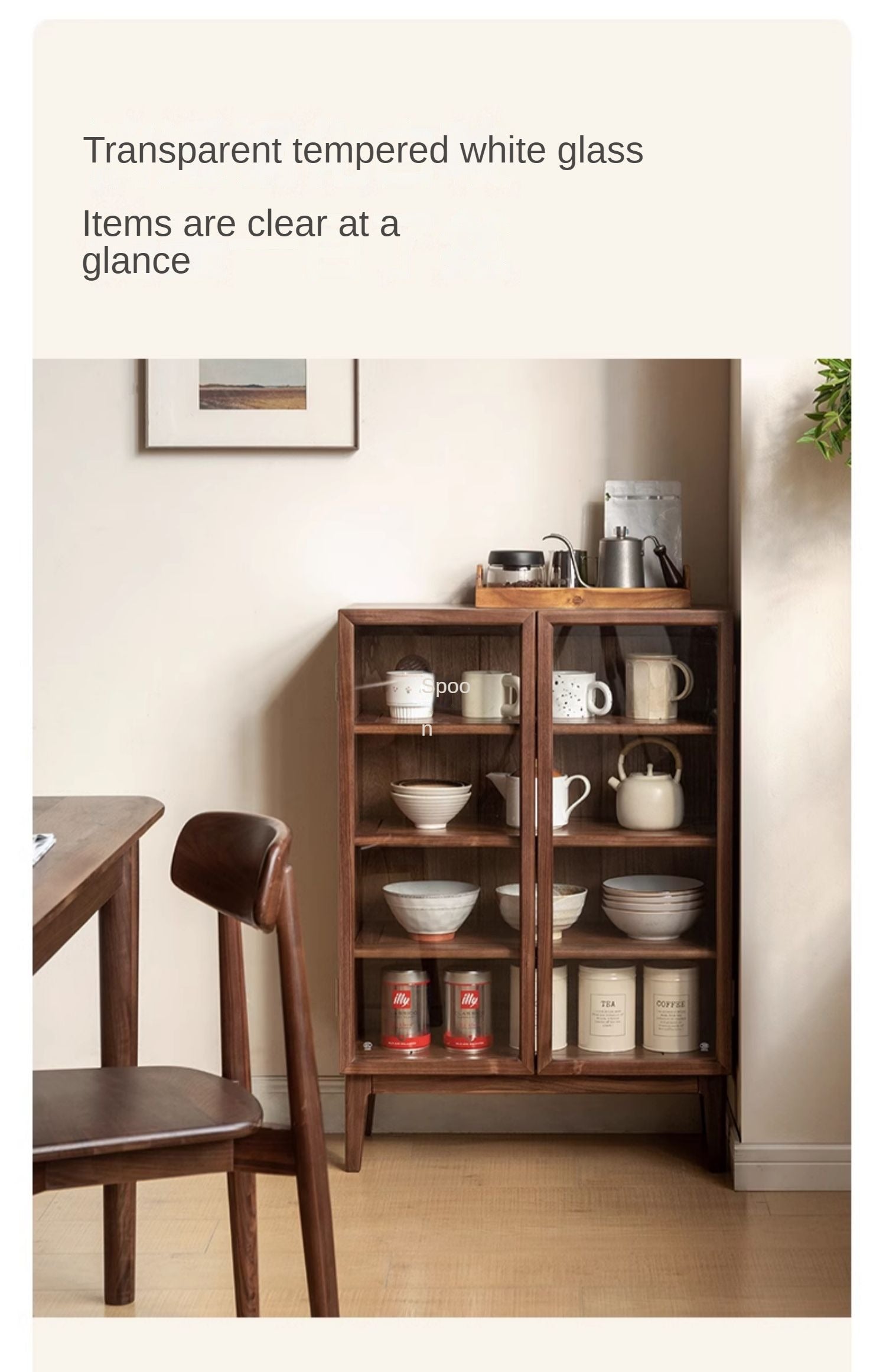 Black Walnut, Ash Solid Wood Dining Sideboard
