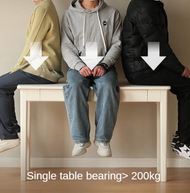 Solid RubberWood Wood Office Desk with Drawer