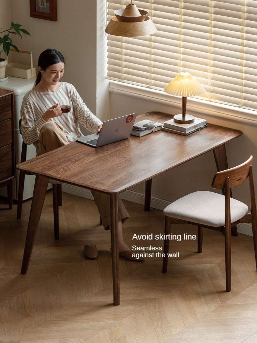 Sandalwood, Black Walnut Solid Wood North American Dining Table