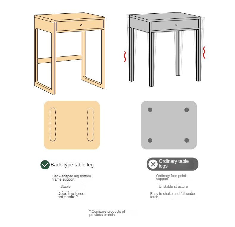 Oak Solid Wood Desk Bookshelf