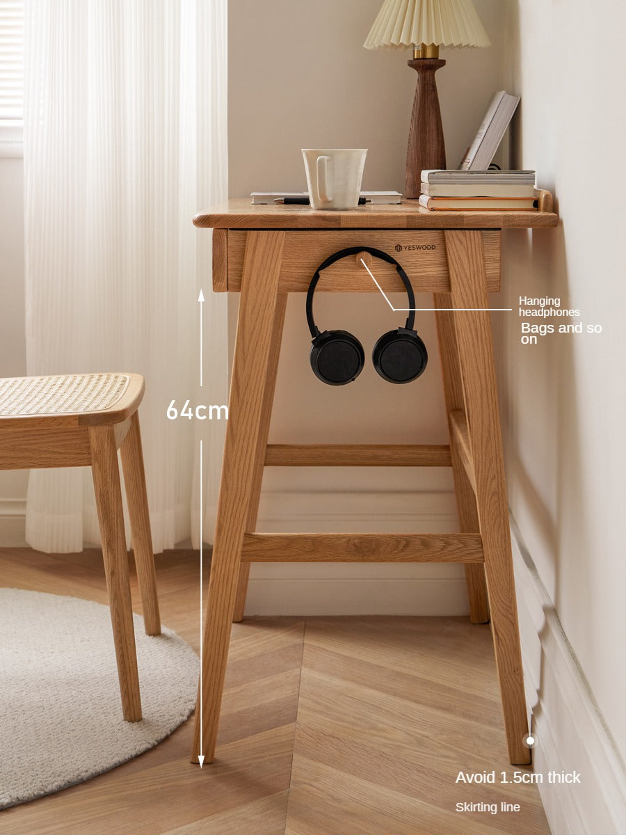 Oak Solid Wood Office Desk, Console Table