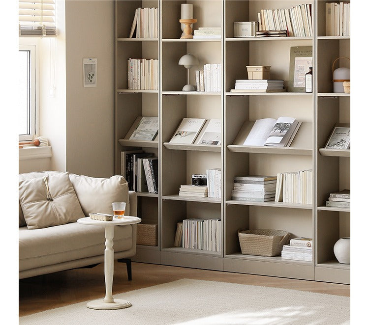 Oak Solid Wood Bookcase Full Wall Bookshelf Light Luxury Display Cabinet.