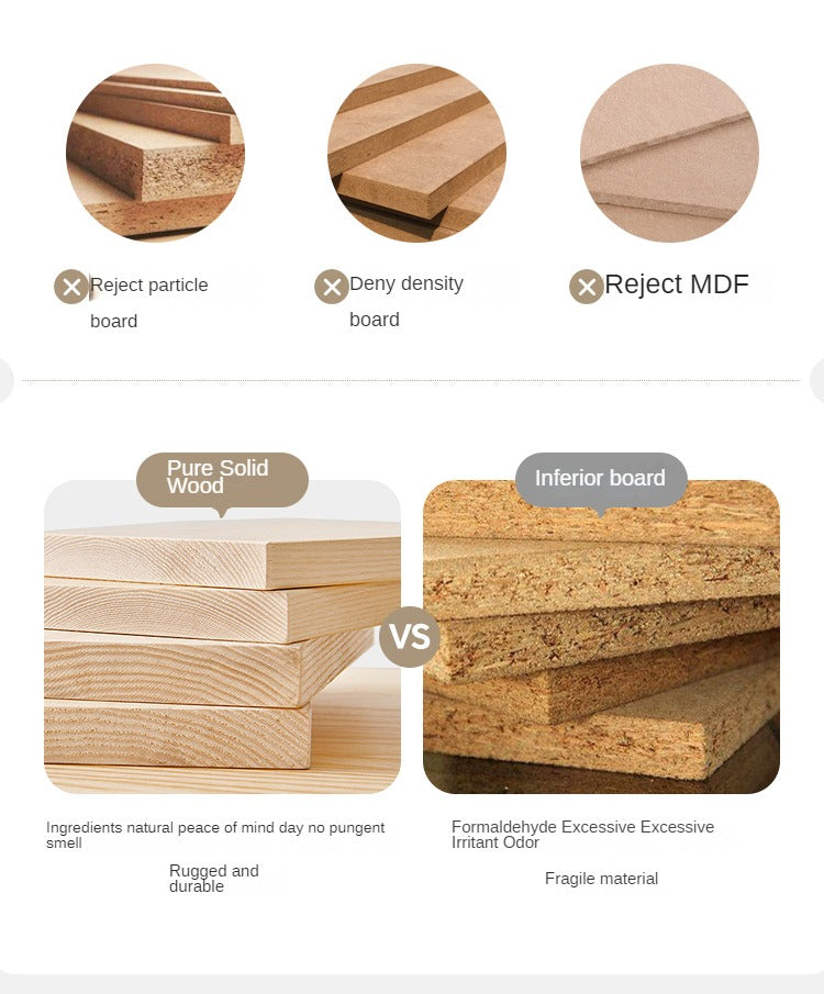 Poplar Solid Wood Modern Light Luxury Rock Board Coffee Table