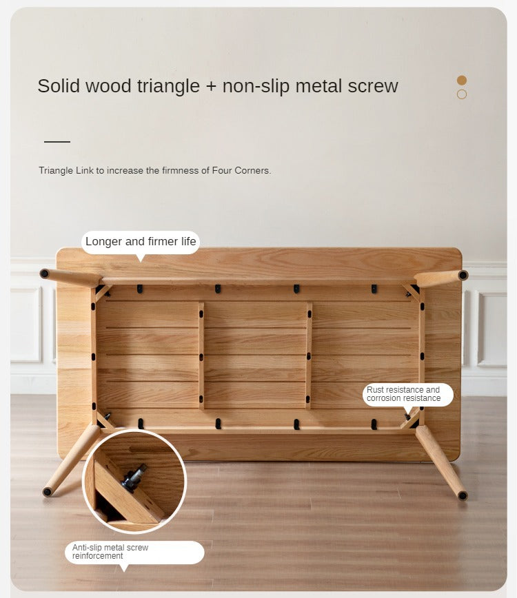 Oak Solid Wood Modern Dining Table