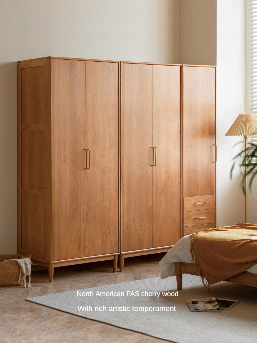 Cherry, Oak Solid Wood Fascinating Wardrobe.