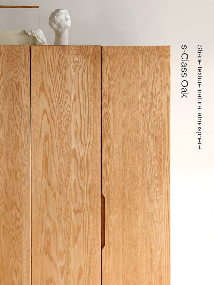 Oak Solid Wood Nordic Wardrobe.