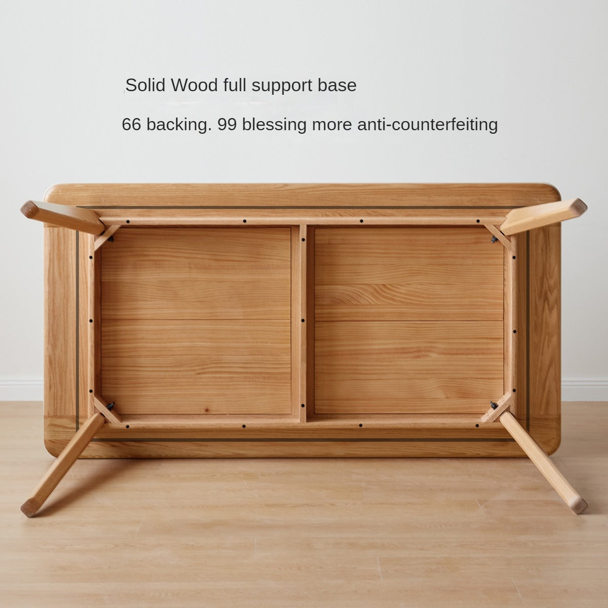 Ash, Oak Solid Wood Modern Rock Plate Dining Table