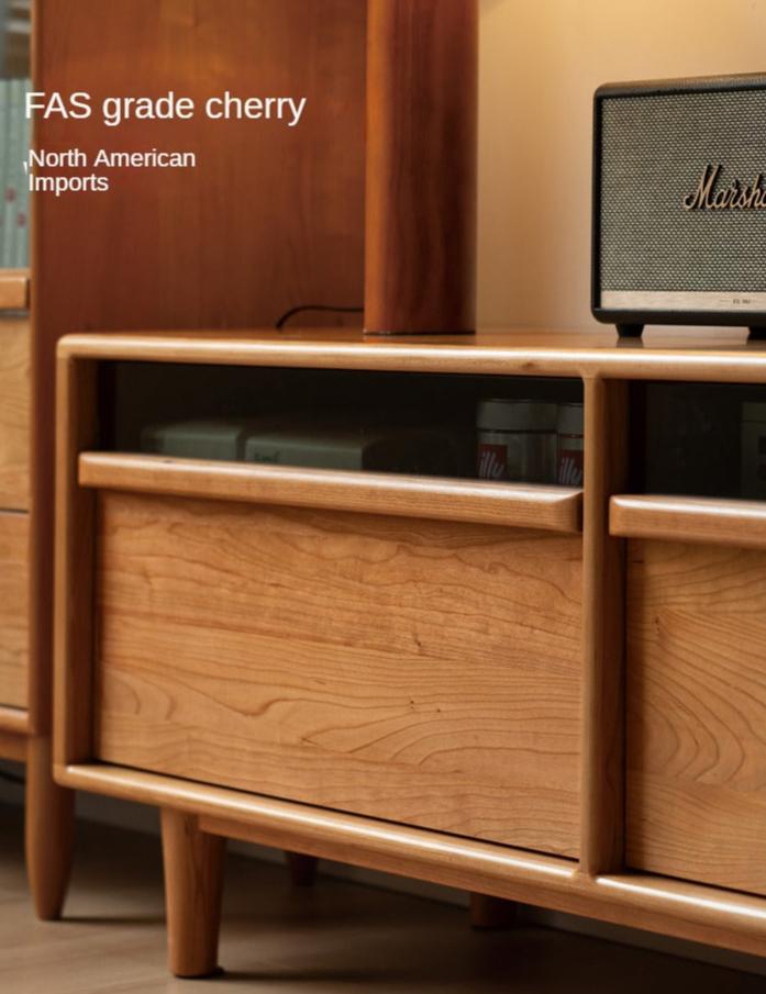 Cherry Solid Wood TV Cabinet.