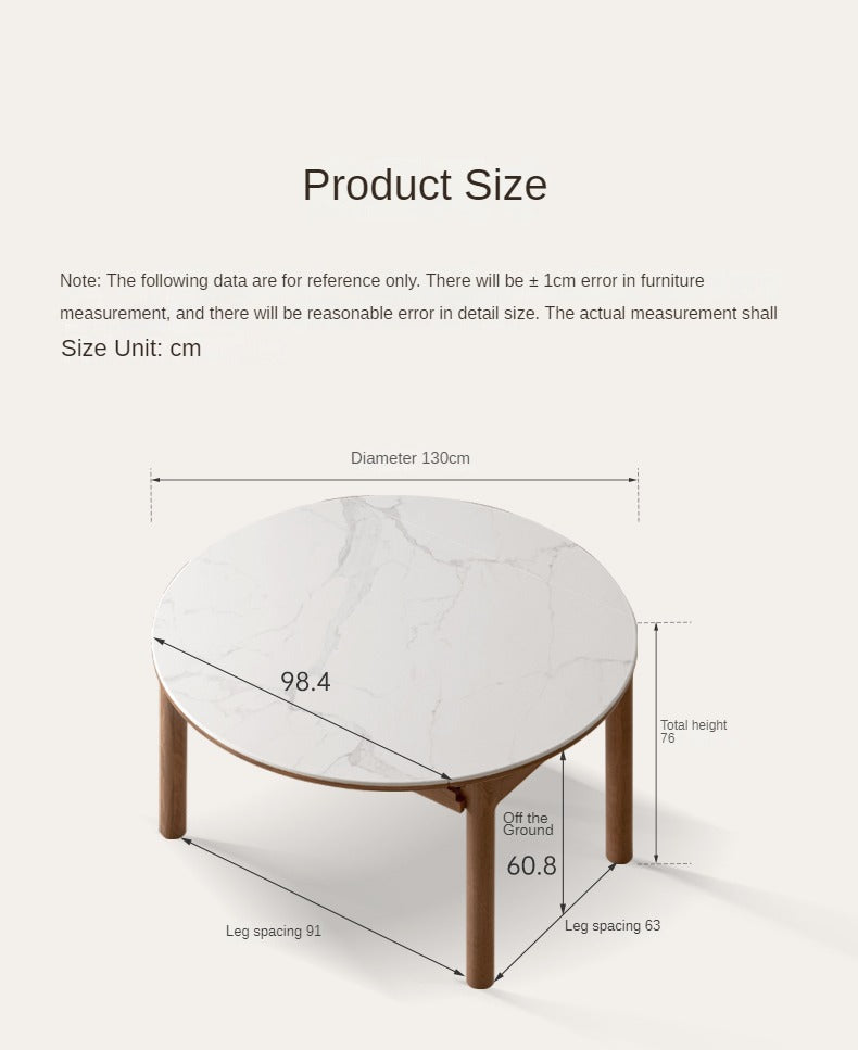 Black Walnut, Ash Solid Wood Rock Plate Folding Dining Table