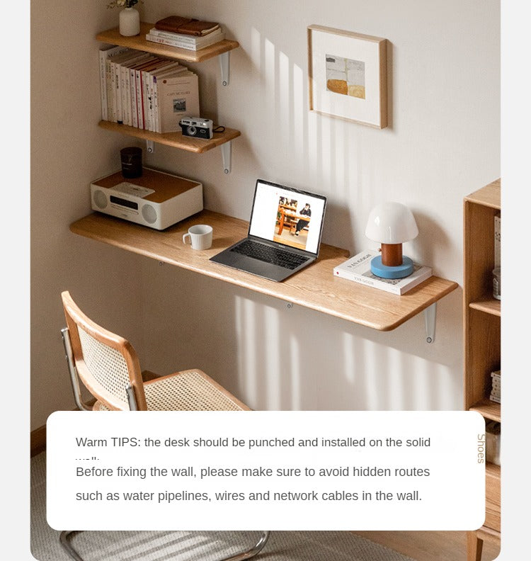 Oak Solid wood wall-mounted Makeup table Writing desk "