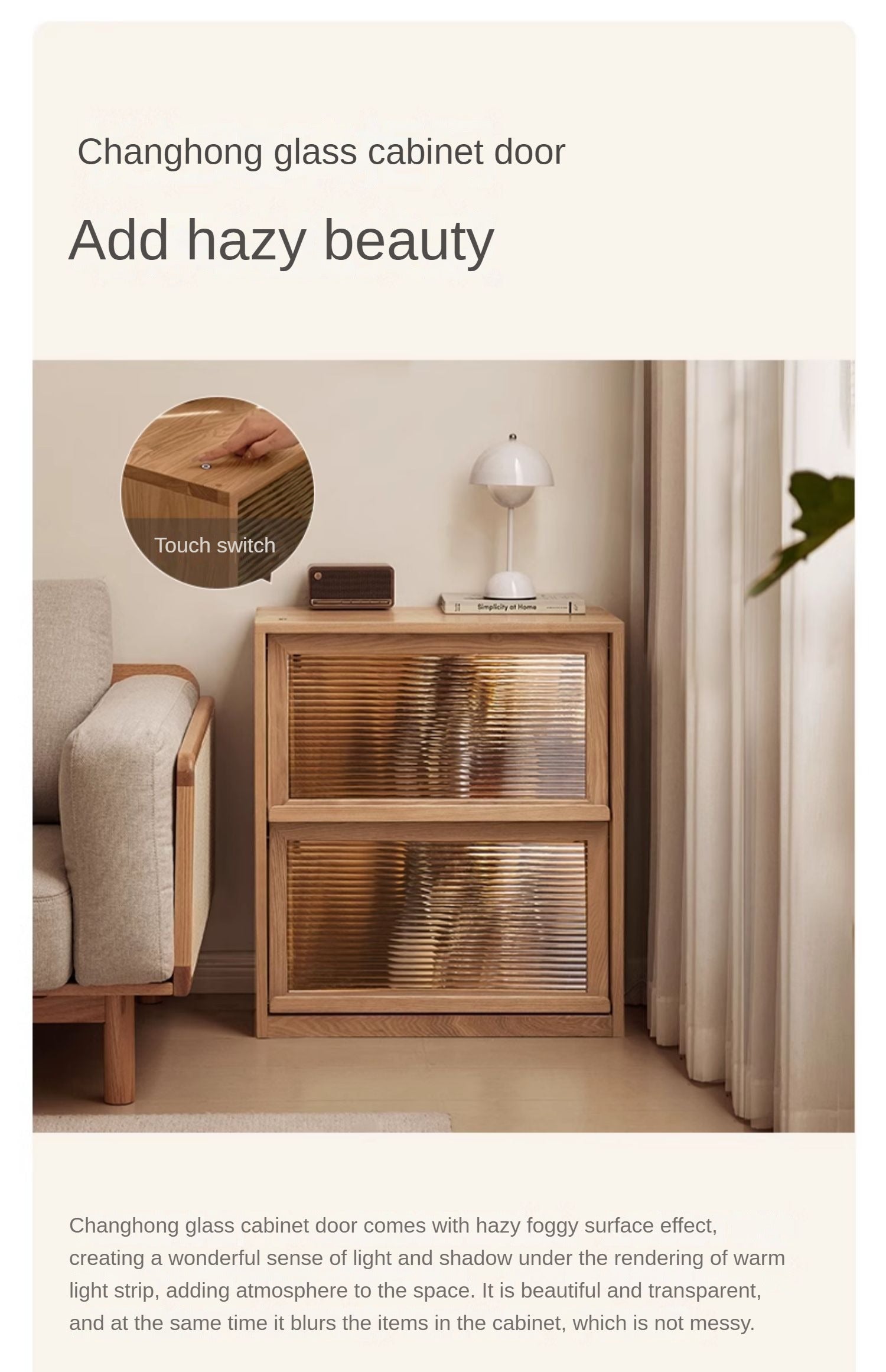 Ash Solid Wood Bookcase Simple Floor Bookshelf