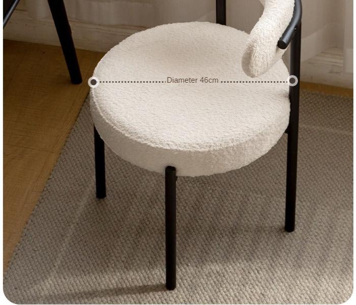 Fabric, Organic Leather Dressing Cream Style Makeup Stool