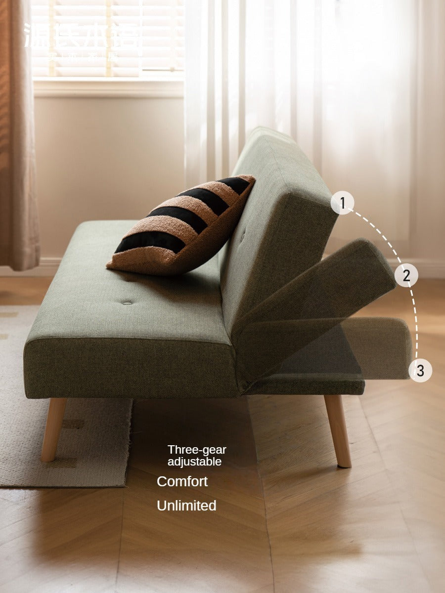 Beech Solid Wood Sleeper Sofa Modern Minimalist.