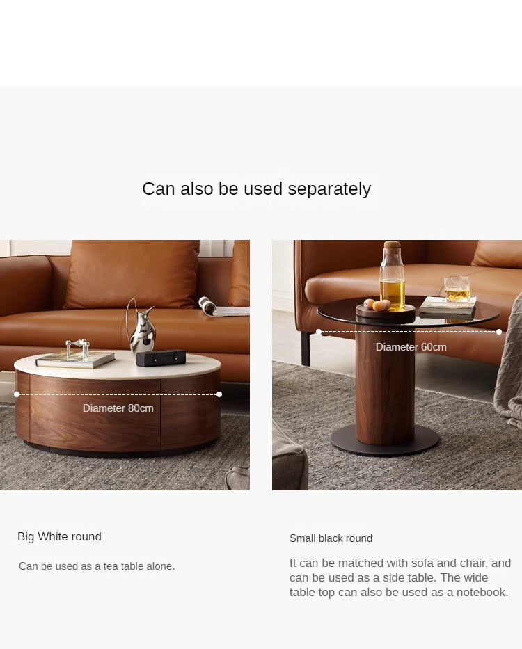 Black Walnut Slate Top Coffee Table