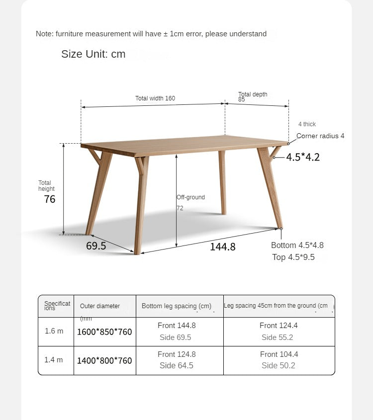Ash Solid Wood Creative Dining Table