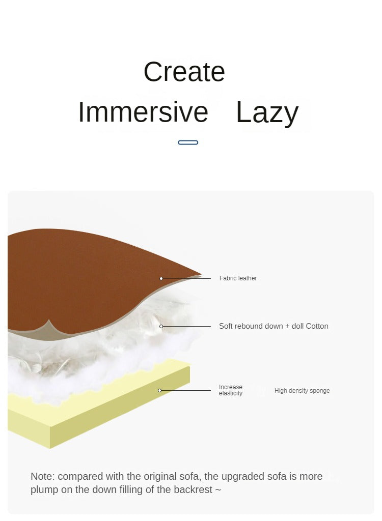 Genuine Leather Art Down Sofa.