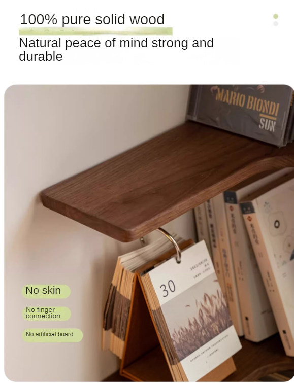 Oak, Cherry, Black Walnut Solid Wood Corner Rack, Bookshelf