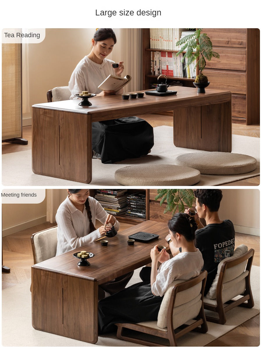 Black Walnut Solid Wood Modern Tea Table.