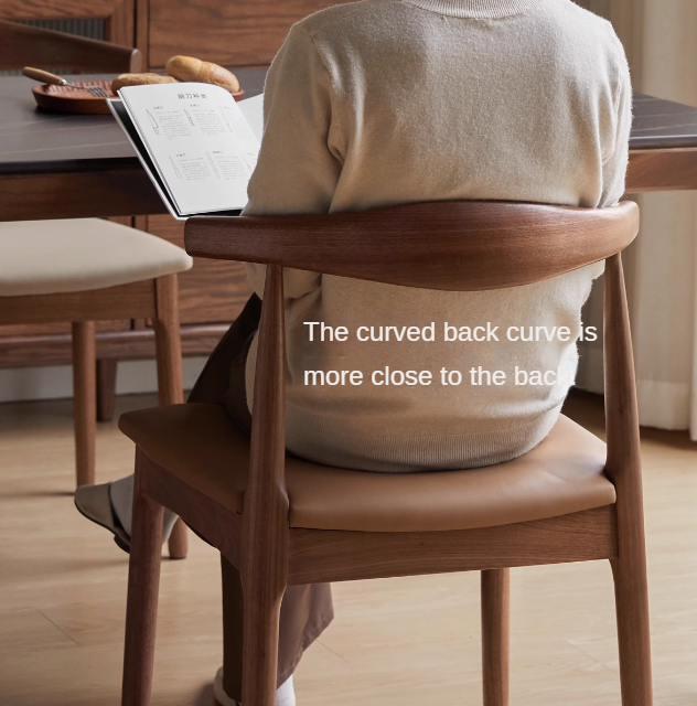 Set 4 pcs Black Walnut, Ash, Oak Solid Wood Nordic Dining Chair