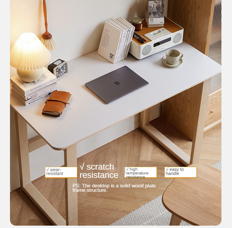 Solid wood rock board office desk"