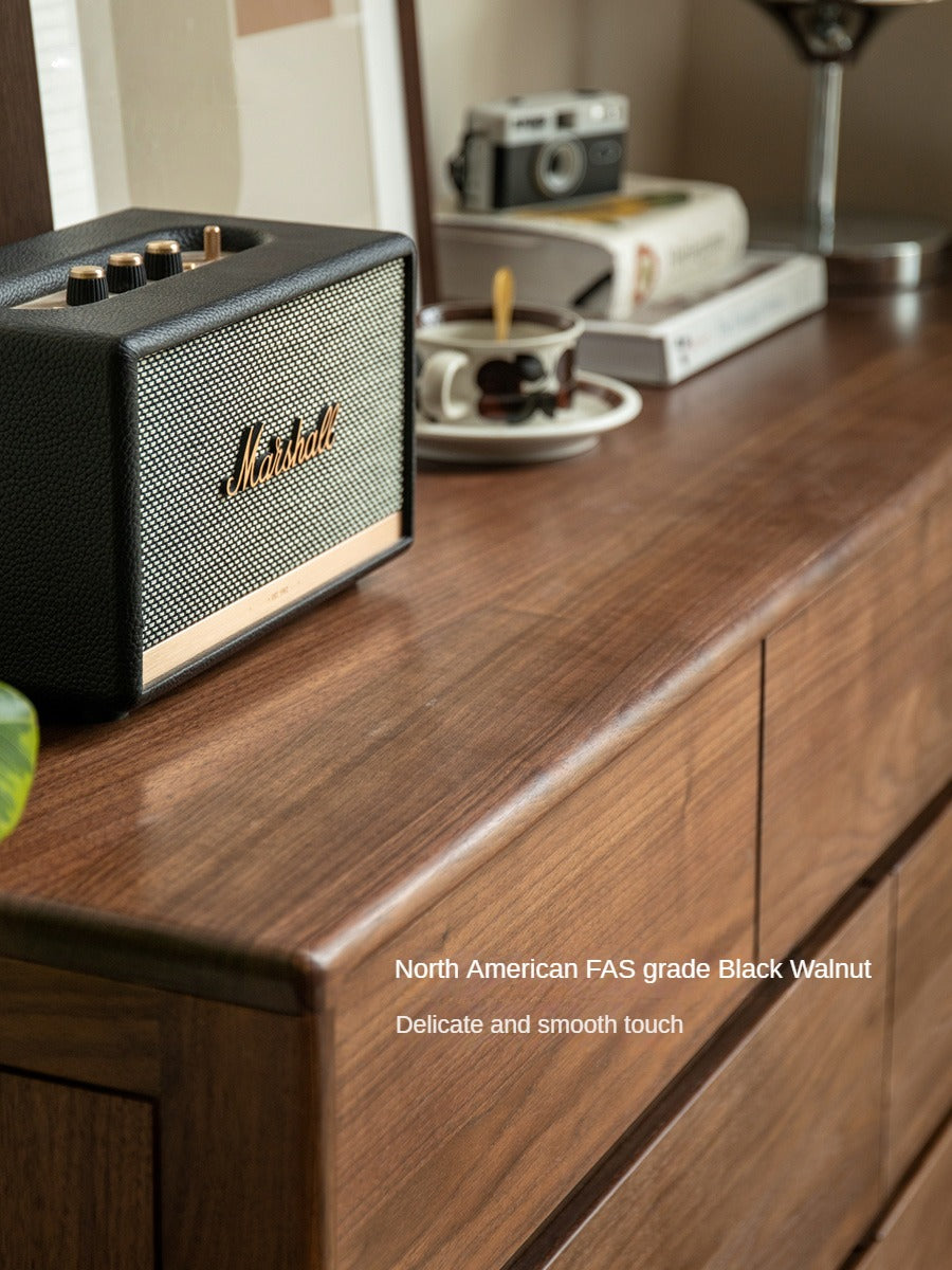 Black Walnut, Ash Solid Wood Chest of Drawers