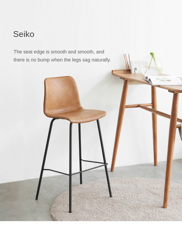 Saddle Leather Iron Bar Chair