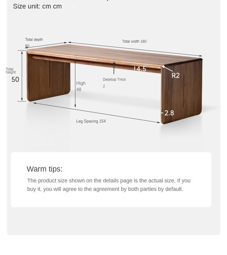 Black Walnut Solid Wood Modern Tea Table.