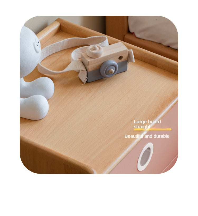 Beech Solid Wood Kids Nightstand