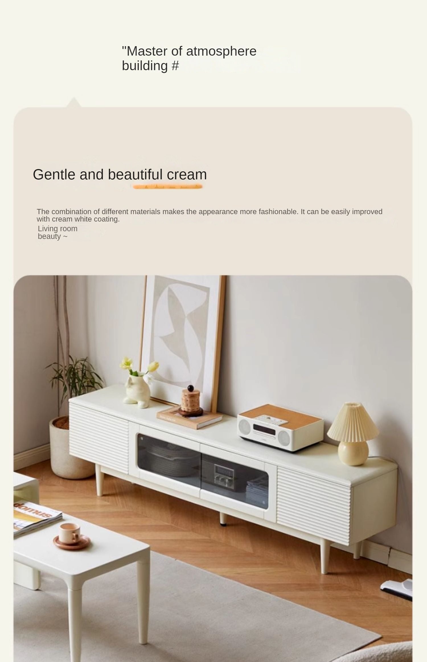 Pine, Cherry Solid Wood TV Cabinet, Rock Board.