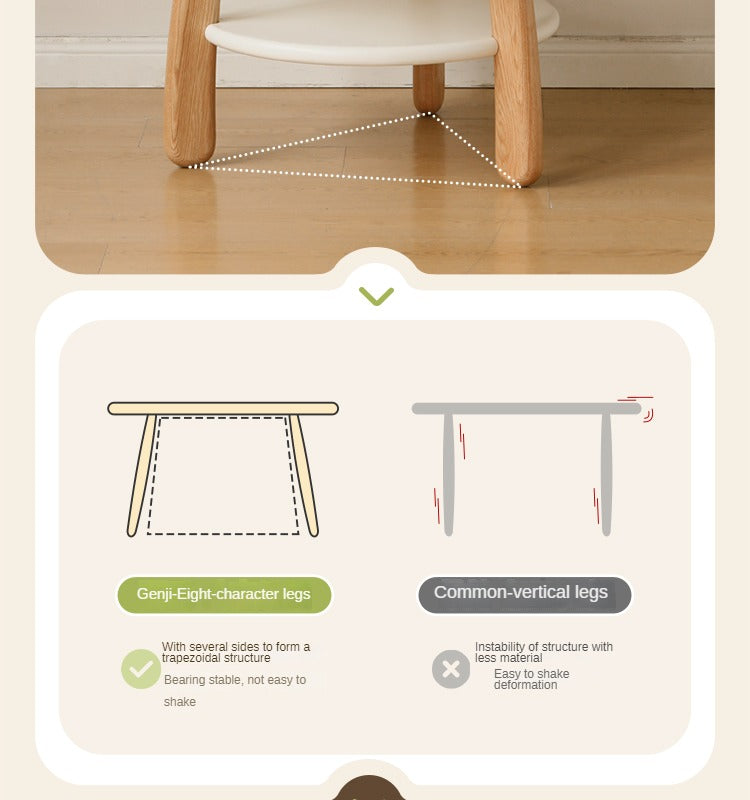 Poplar Solid Wood Cream Style Creative Coffee Table