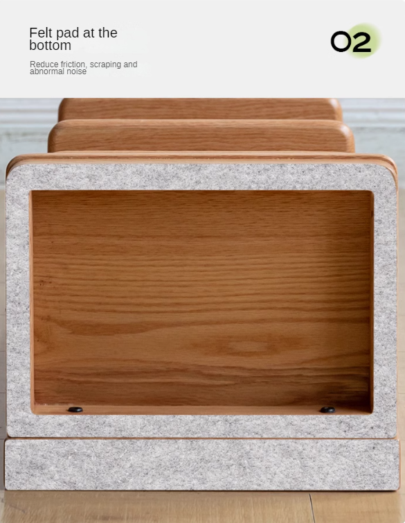 Rubberwood, Oak Solid Wood Multi-layer Storage Rack