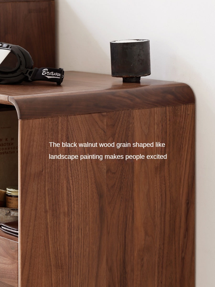 Black Walnut Solid Wood Side Cabinet
