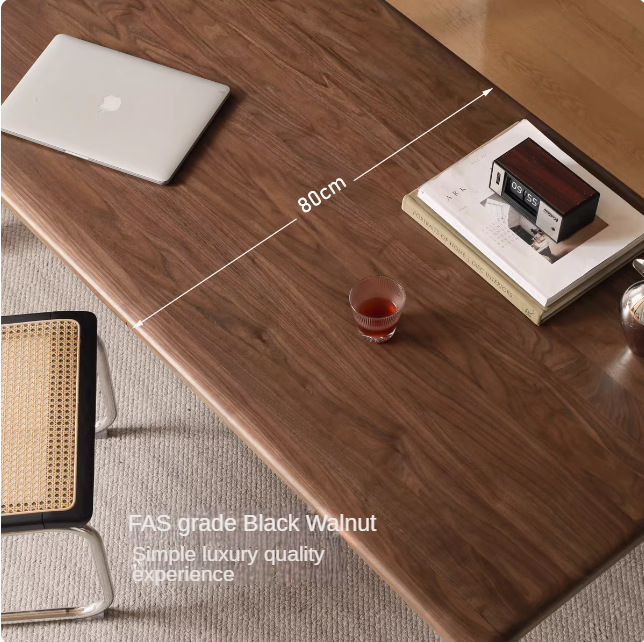 Black Walnut, Ash, Sandalwood Solid Wood Modern Large Office Table