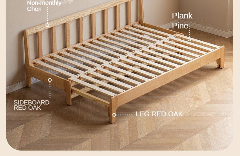 Oak Solid Wood Sleeper Sofa