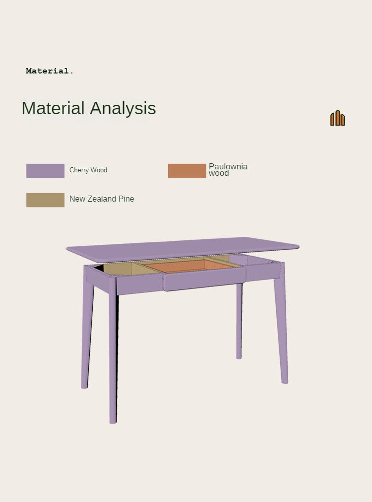 Cherry Wood FAS Grade Office Desk with Drawers