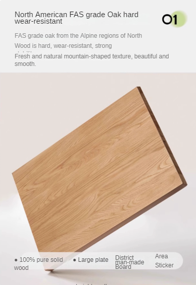 Oak solid wood modern multi-layer bookshelf.