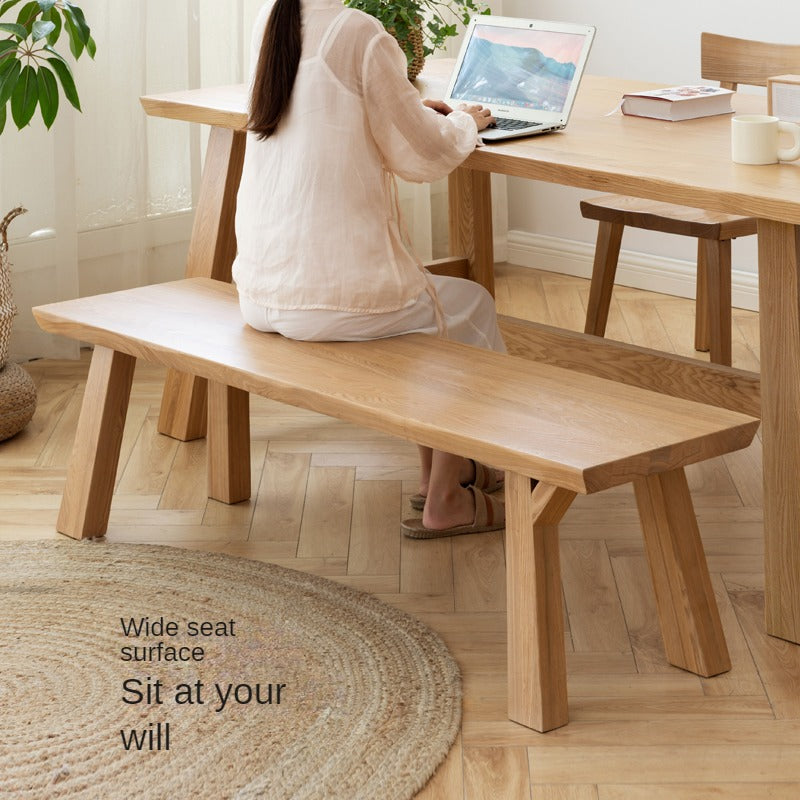 Ash Solid Wood Wabi Sabi Style Bench