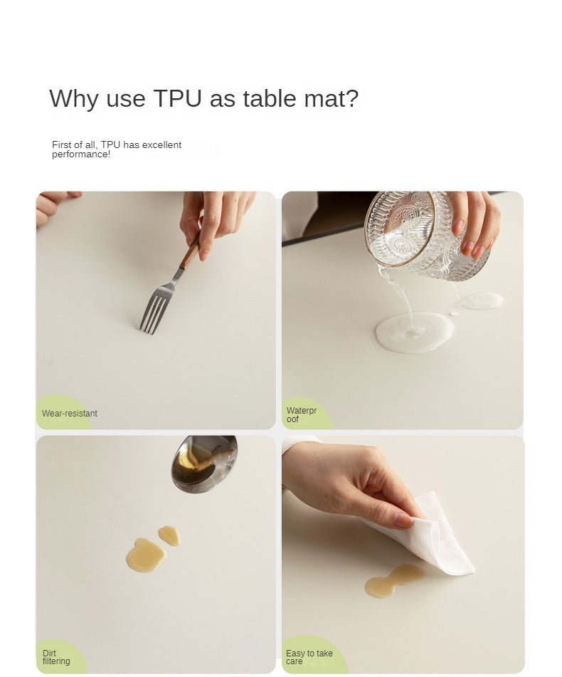 Leather table mat modern waterproof