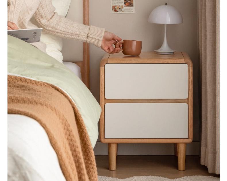 Oak Solid Wood, Solid RubberWood Original Wood Style Nightstand