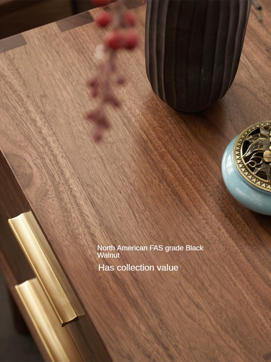 Black Walnut Solid Wood Nightstand.